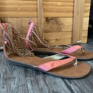 Zigi Soho pink and gold sandals, size 9